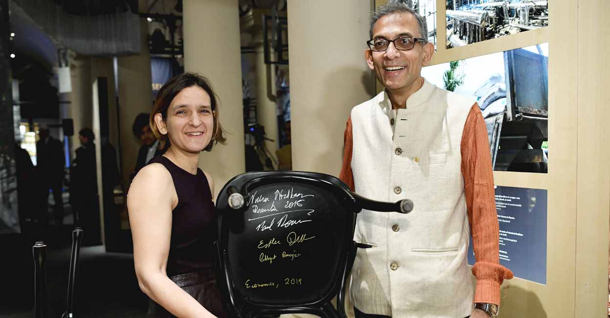 Esther Duflo and Abhijit Banerjee Esther Duflo and Abhijit Banerjee. File Photo: AFP