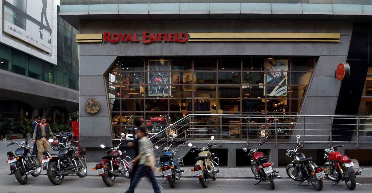 INDIA-ECONOMY-AUTO View outside a Royal Enfield showroom. File Photo: AFP