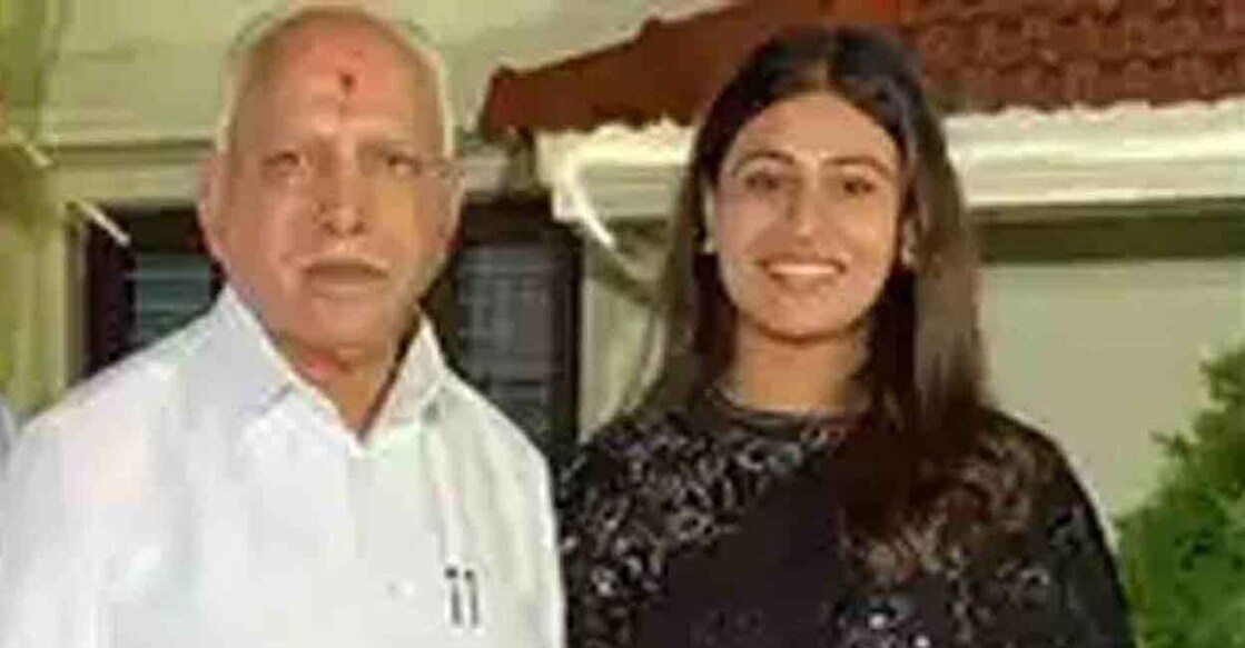 Soundarya with BS Yediyurappa
