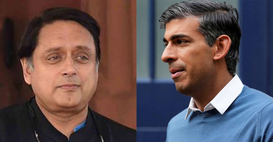 Shashi Tharoor MP (left) and Rishi Sunak.