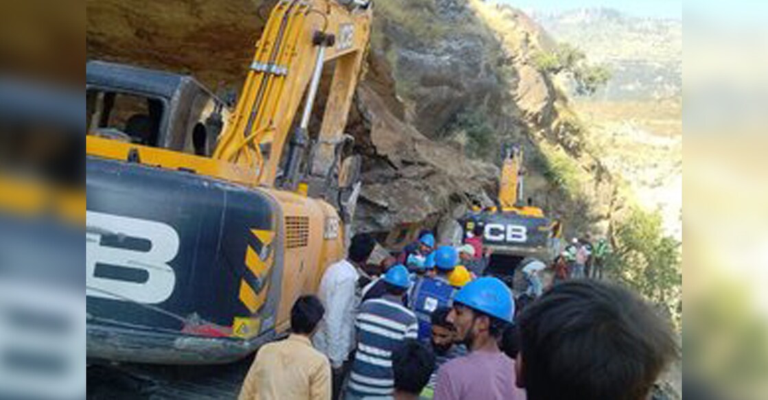 The officials said that as an operation team comprising six people rushed to the spot to rescue those trapped under the debris, another landslide hit the area, burying more people. Photo: PTI