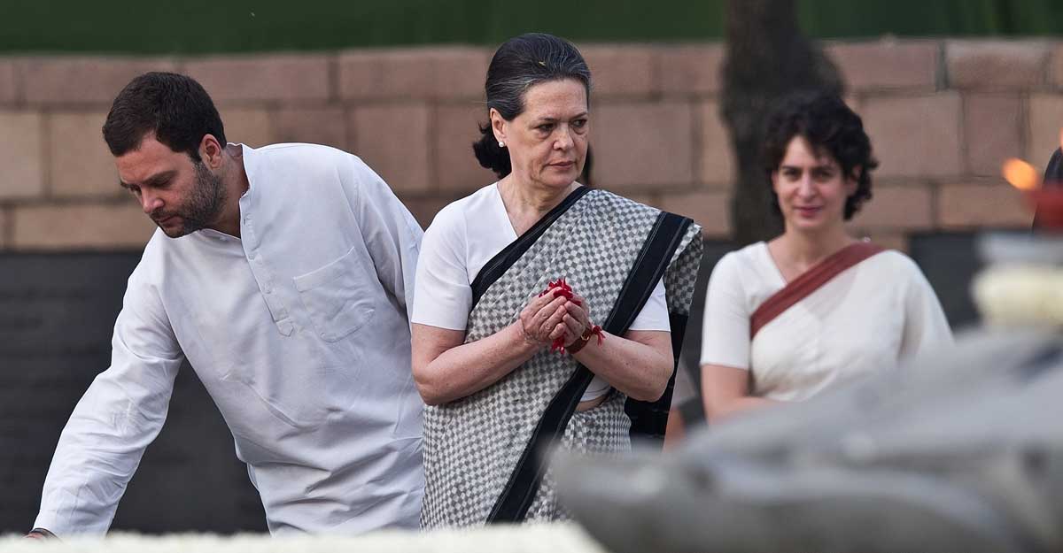 Rahul Gandhi, Sonia Gandhi and Priyanka Gandhi Rahul Gandhi, Sonia Gandhi and Priyanka Gandhi. File photo: PTI
