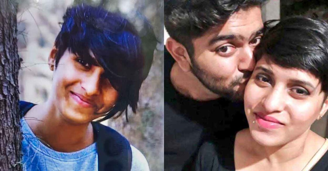 Undated photo of Shraddha Walkar (L), who was allegedly strangled by her live-in partner Aftab Ameen Poonawala (R). Photo: PTI