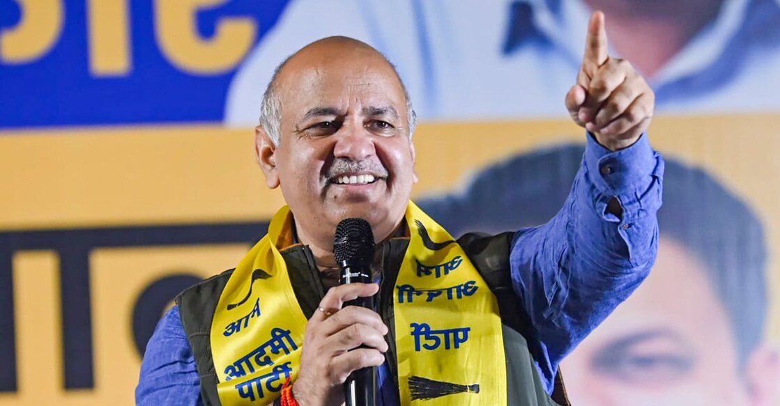 Delhi Deputy CM Manish Sisodia during the election campaign for MCD polls. Photo: PTI