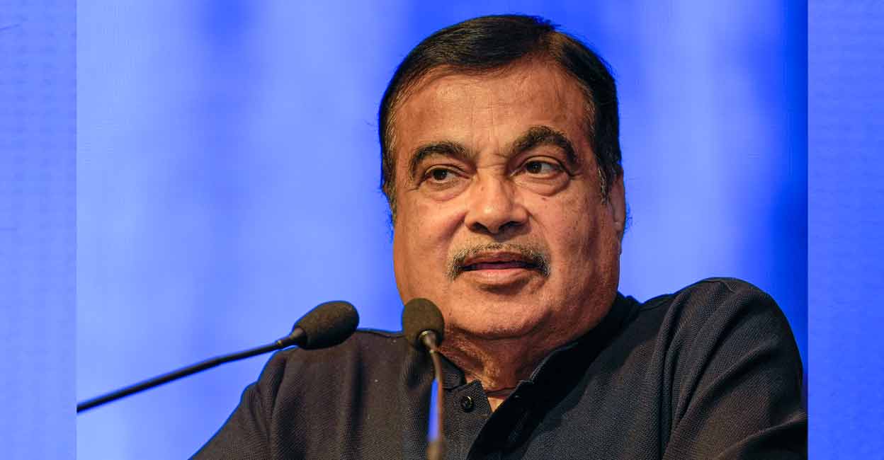 Union Minister for Road Transport and Highways Nitin Gadkari addresses during an event in New Delhi on Tuesday. Photo: PTI