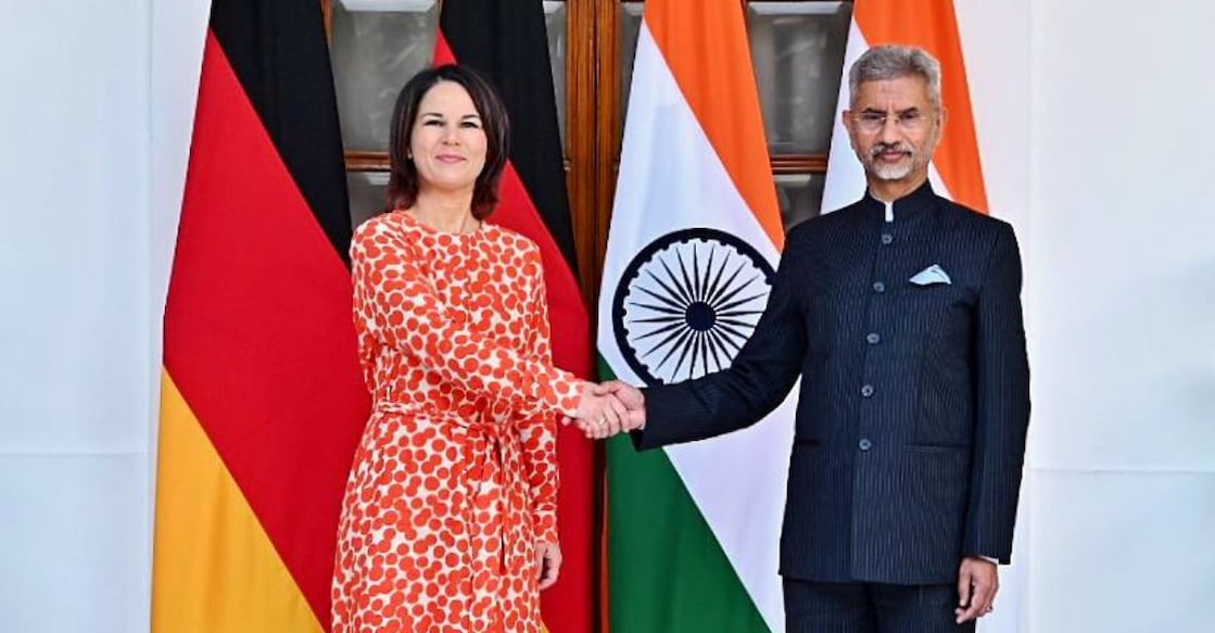 At a media briefing after talks with his German counterpart Annalena Baerbock, External Affairs Minister S Jaishankar strongly defended India's import of crude oil from Russia while noting that market forces largely drive it. Photo: Twitter/@DrSJaishankar