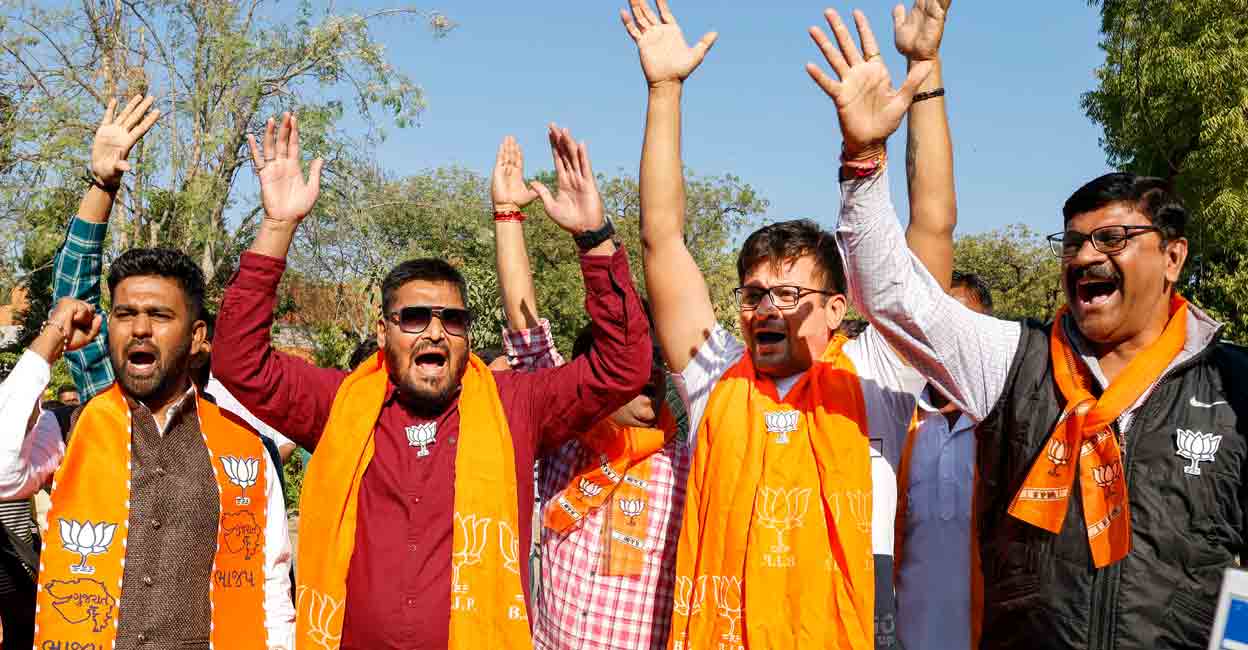 Gujarat poll results: BJP breaks record set by any party, leads in over 150 seats