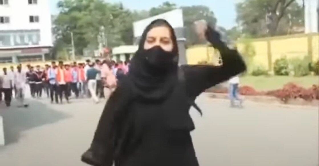 Screengrab from a Twitter video of Bibi Muskan Khan.