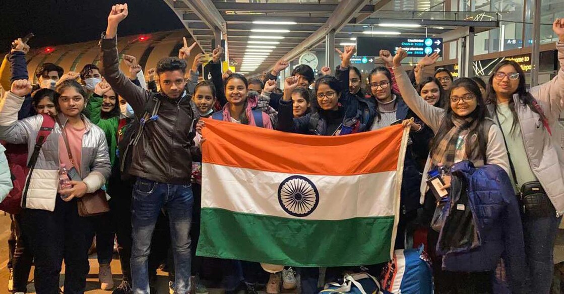 Photo of Indian evacuees posted by External Affairs Minister S Jaishankar on Twitter on Monday.