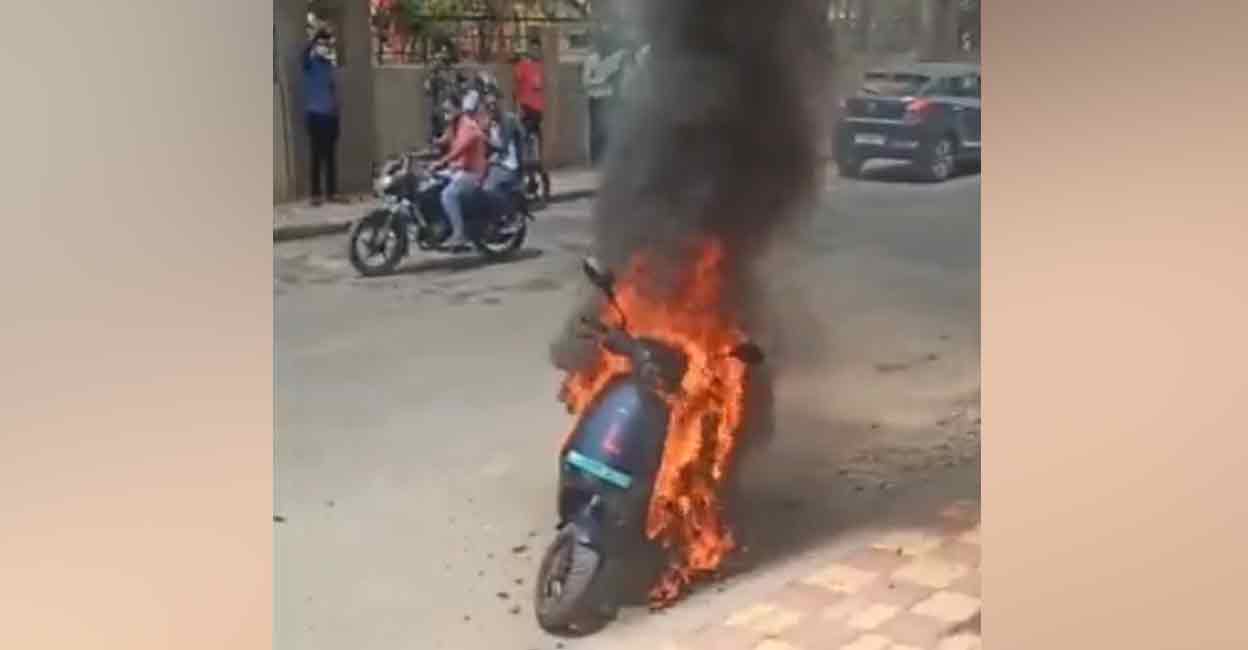 Ola Electric said it was investigating to understand the root cause of the incident in Pune. Photo: Screengrab