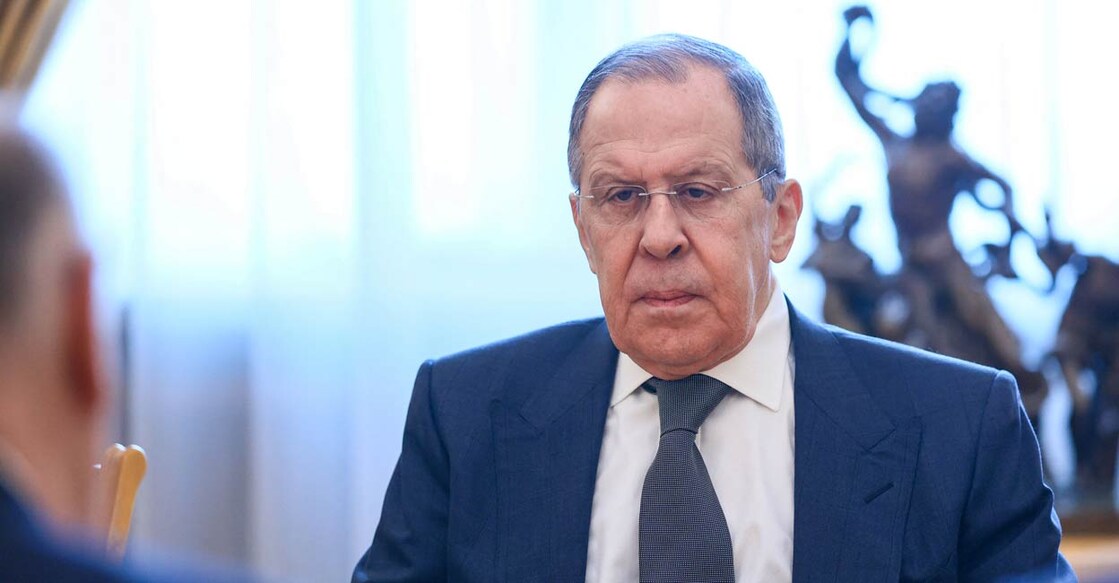 Russia's Foreign Minister Sergei Lavrov attends a meeting with President of Georgia's breakaway region of Abkhazia Aslan Bzhaniya in Moscow, Russia March 25, 2022. FILE PHOTO: Russian Foreign Ministry/Handout via REUTERS