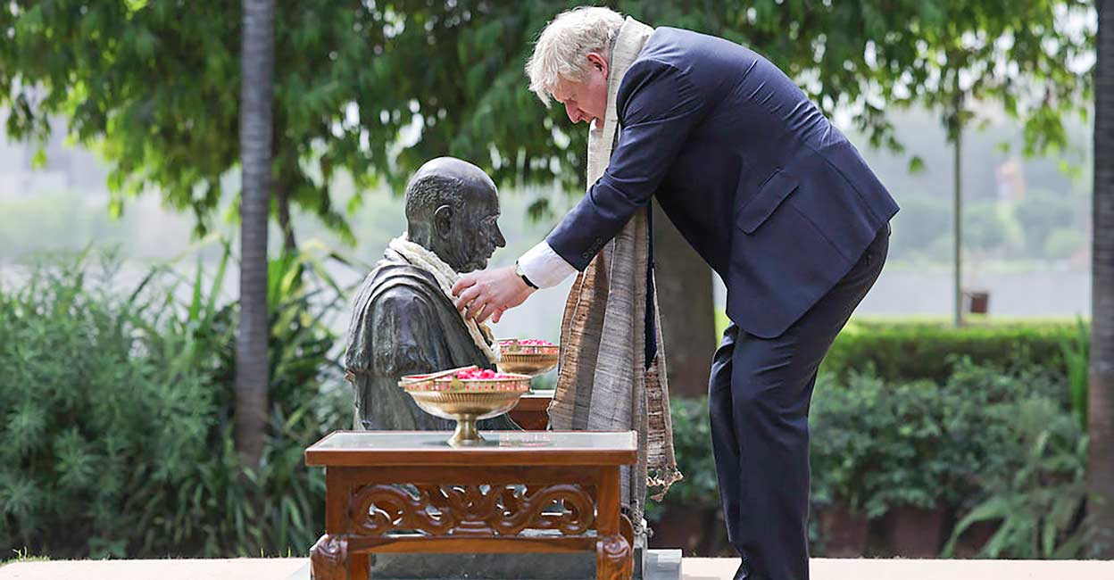 Boris Johnson's Day 1 in India: Visits Gandhi Ashram, JCB factory, says understands India's relations with Russia | Onmanorama