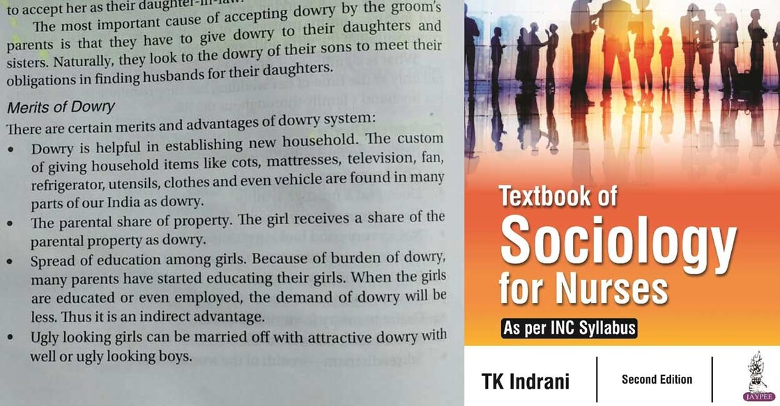 Following a furore in Maharashtra academic circles, the publishers informed that they will delete the offensive sections in their future editions of the same textbook. Photo: Twitter/@chhuti_is