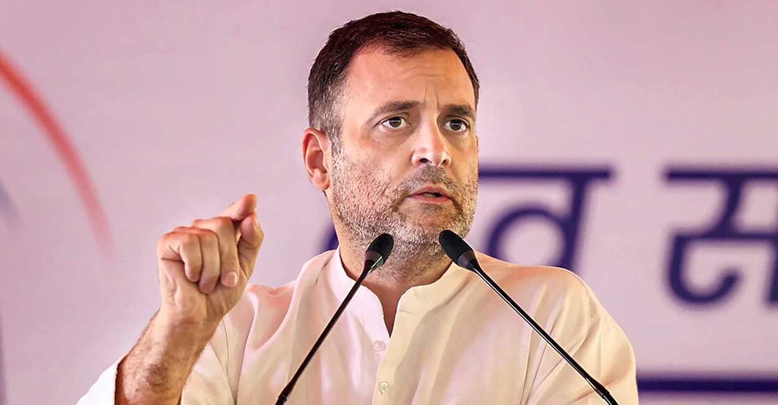 Rahul Gandhi's remark on ideology draws ire of Oppn parties Congress leader Rahul Gandhi speaks during the party's 'Nav Sankalp Shivir', in Udaipur. Photo: PTI