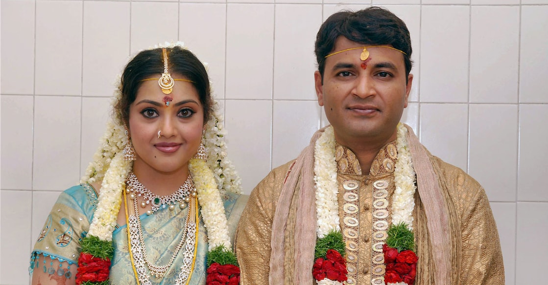 Meena and Vidyasagar during their wedding. File photo: PTI
