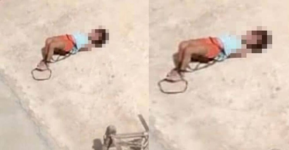girl-tied-terrace-heat-1 In the video, the minor girl could be seen weeping continuously under the scorching sun.
