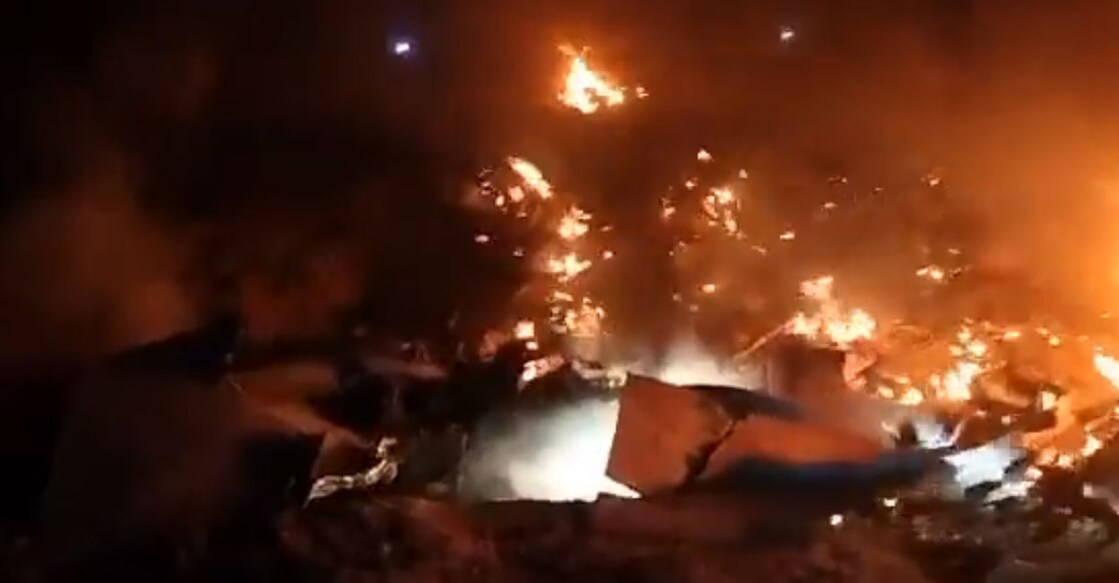 A screengrab of the crash site. 