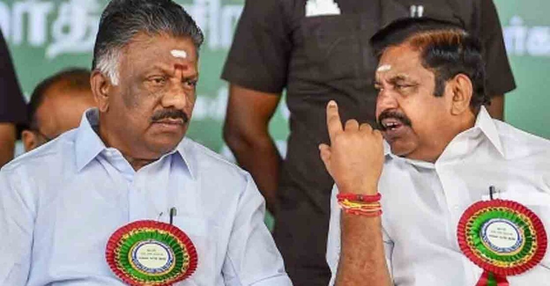 (Left) Panneerselvam with Palaniswami. File photo