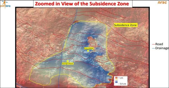 Joshimath Subsidence Zone (Image Credit - ISRO - NRSC) Joshimath Subsidence Zone (Image Credit - ISRO - NRSC)