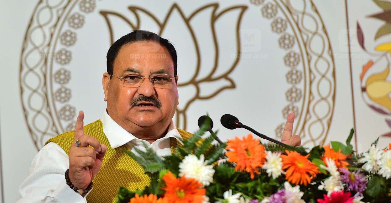BJP president JP Nadda. Image: J Suresh/Manorama.