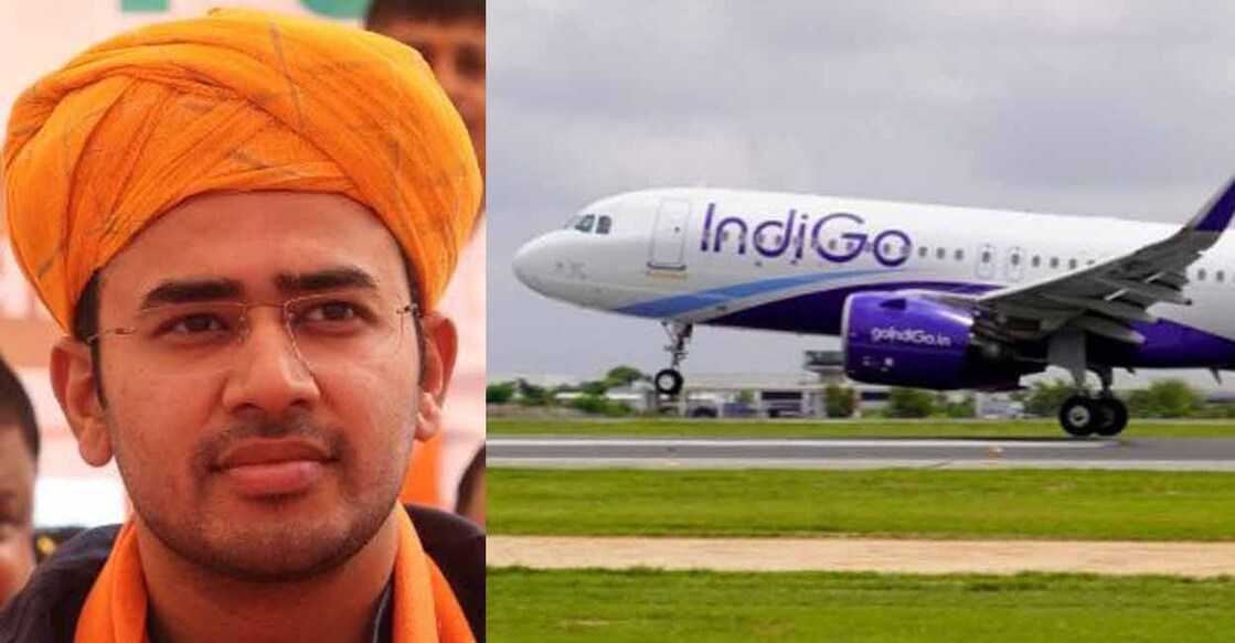 tejasvi-indigo BJP MP Tejasvi Surya (left).