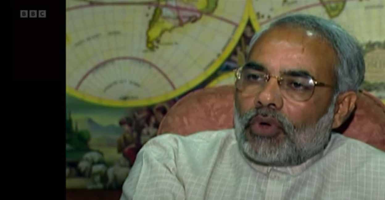 A screenshot from BBC documentary, 'India: The Modi Question'. 