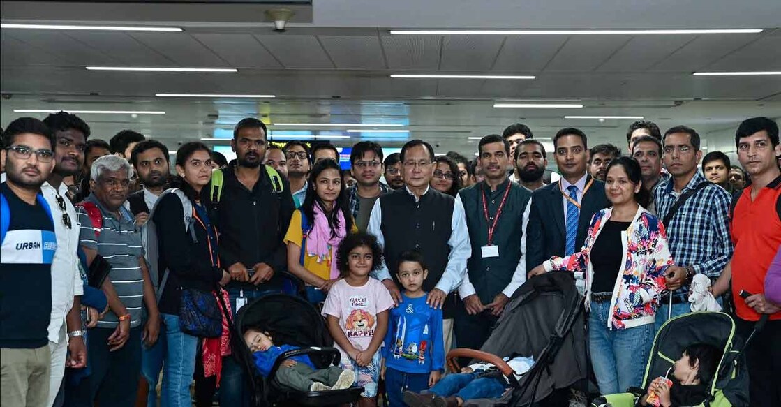 Indians in Israel 2nd flight carrying 235 citizens arrives in New Delhi. Photo: X/MEAIndia