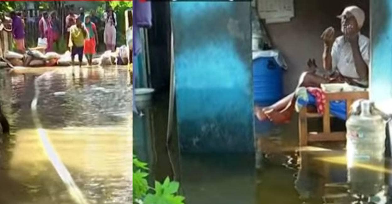 vettukadu-tvm-c Flooded Vettukadu region. Photo: Screengrab/ Manorma News