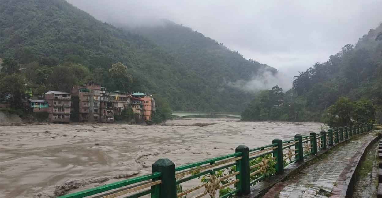 23 army officials go missing in Sikkim flash flood, suspension bridge washed away