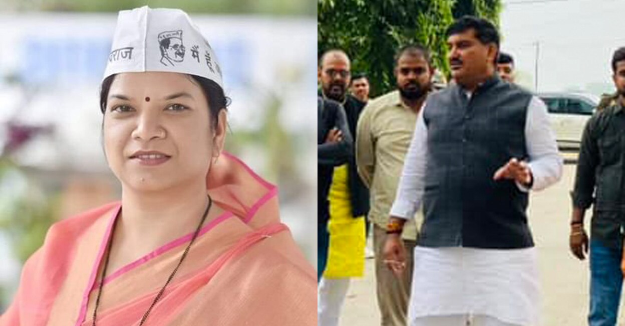 Ajay Singh and Rani Agrawal. Photo: Facebook/ Ajay Singh and Twitter/ @AAPRaniAgrawal