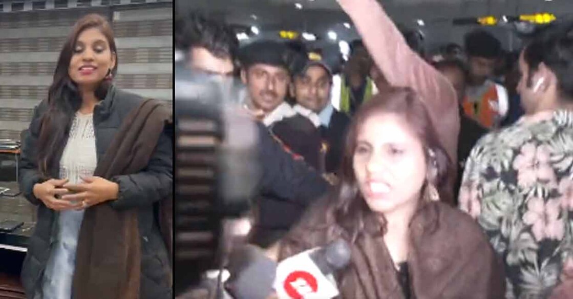 Anju before and after leaving Pakistan to meet her Indian family. Photo: Screengrab/Twitter