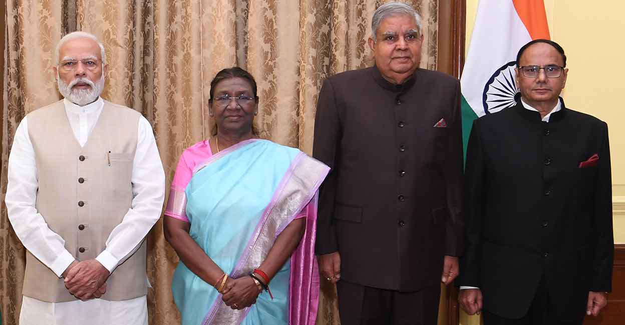 Heeralal Samariya, a former IAS officer, had served as Labour and Employment Secretary. Photo: Twitter/ @VPIndia