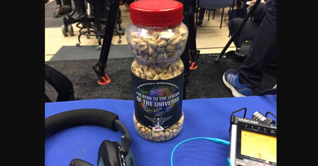 jpl-lucky-peanuts JPL good luck peanuts. Photo: planetary.org