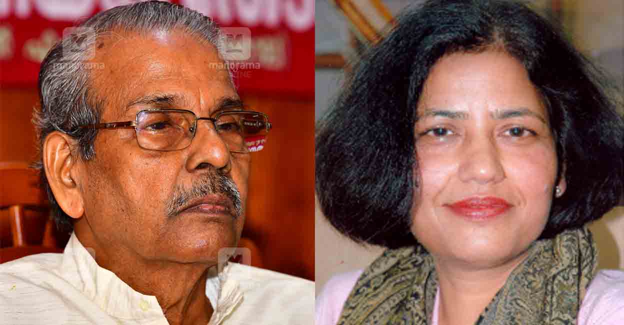 c-radhakrishnan-kumud-sharma C Radhakrishnan; Prof Kumud Sharma. Photo: Manorama Online