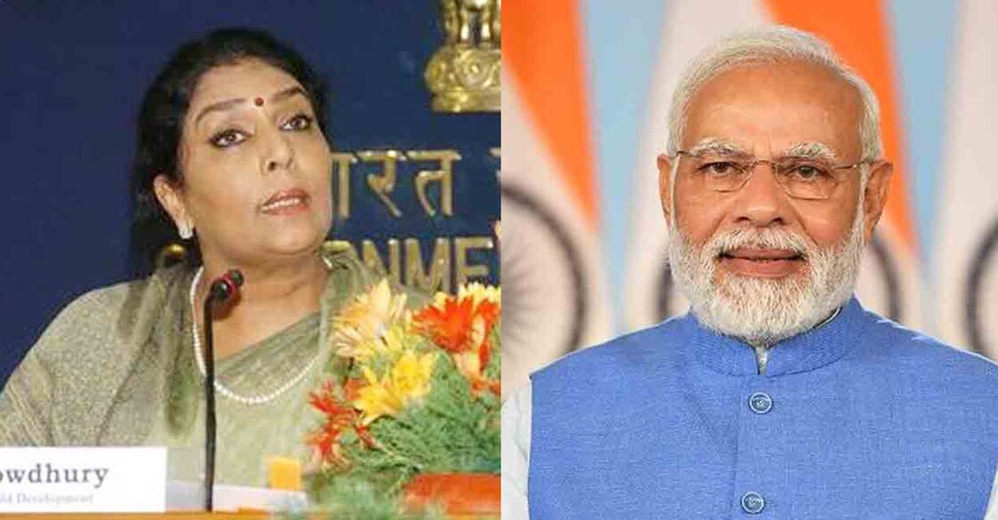 Taking to Twitter, Chowdhury on Friday said that Modi insulted her by his remark made in Parliament in 2018. Photo: Twitter/ @RenukaCCongress and @narendramodi
