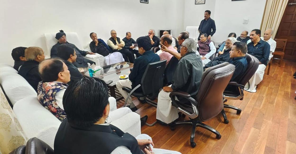 Other opposition leaders besides the Congress MPs, also opted to wear black. Photo: IANS