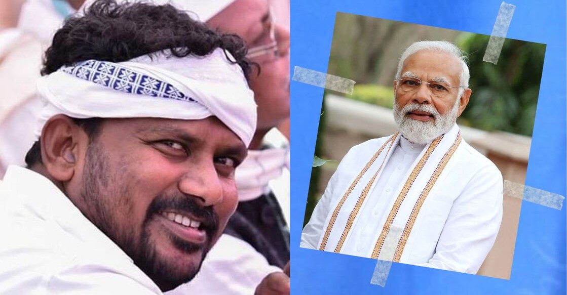 MLA Anant Patel (left) and Prime Minister Modi. For representational purpose. 