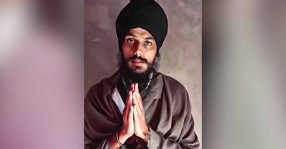 A screengrab from the video message of Amritpal Singh that was posted on social media on Wednesday. Photo: PTI