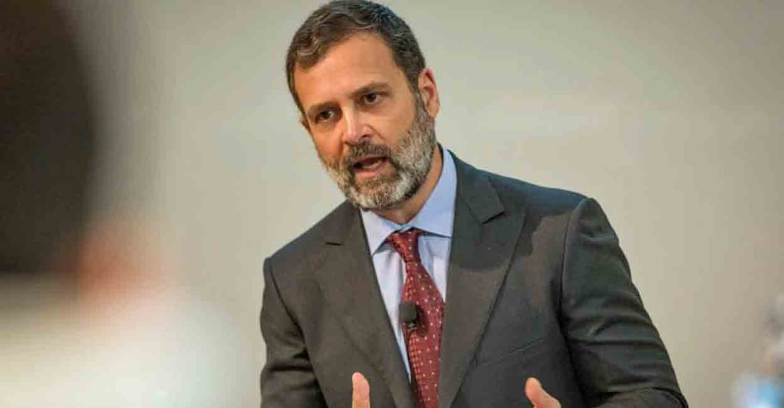 Congress leader Rahul Gandhi at Cambridge University in London, United Kingdom. Photo: Twitter/Indian Youth Congress
