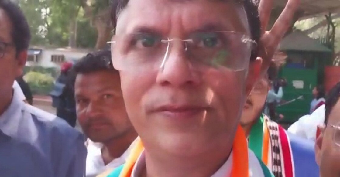 Congress Ajeyo Kumar with pawan khera. Pawan Khera : IANS
