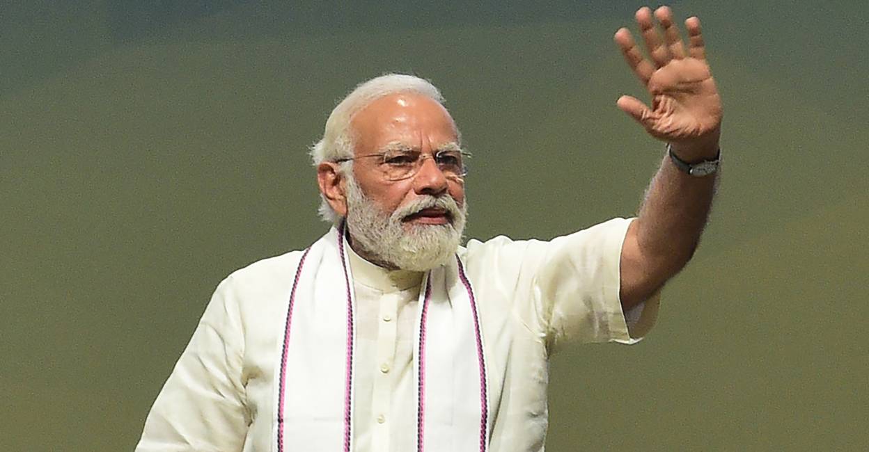 Modi also thanked BJP supporters and workers. Photo: AFP