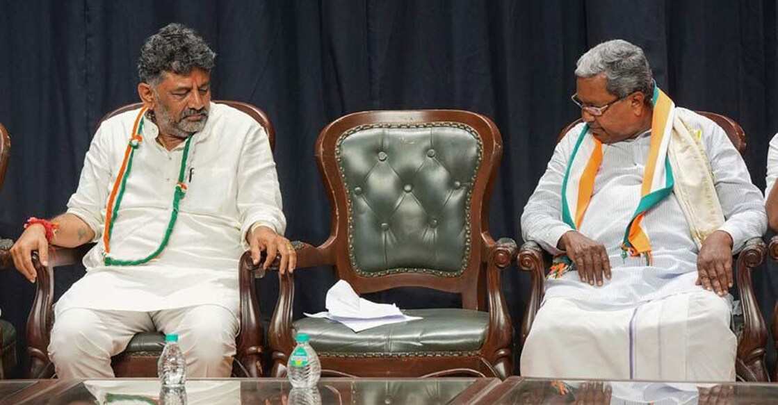 DK Shivakumar and Siddaramaiah. Photo: Manorama