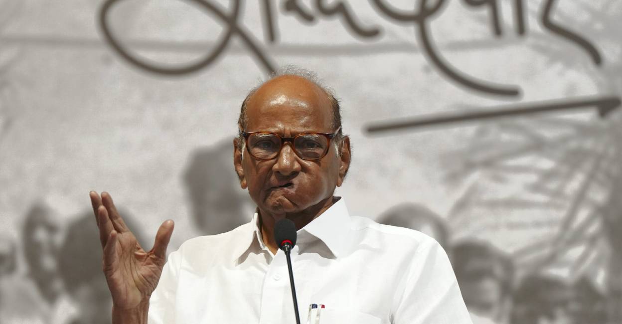 Nationalist Congress Party (NCP) chief Sharad Pawar speaks during a book launch event, in Mumbai. Photo: PTI