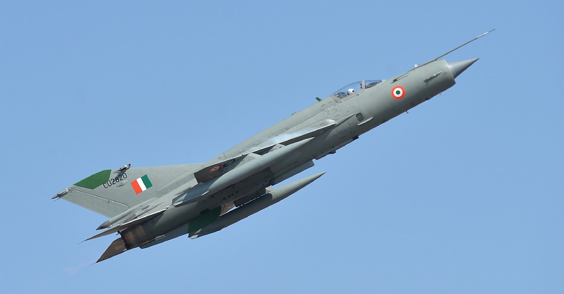 An Indian Air Force MIG-21 aircraft Dornier flies during the inaugural day of the five-day Aero India 2019 airshow at the Yelahanka Air Force station, in Bangalore on February 20, 2019. File photo: AFP