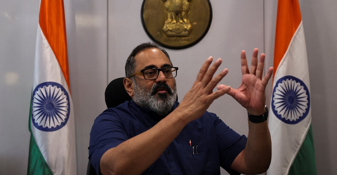 Indian Deputy Minister for Information Technology, Rajeev Chandrasekhar. Photo: REUTERS/Anushree Fadnavis