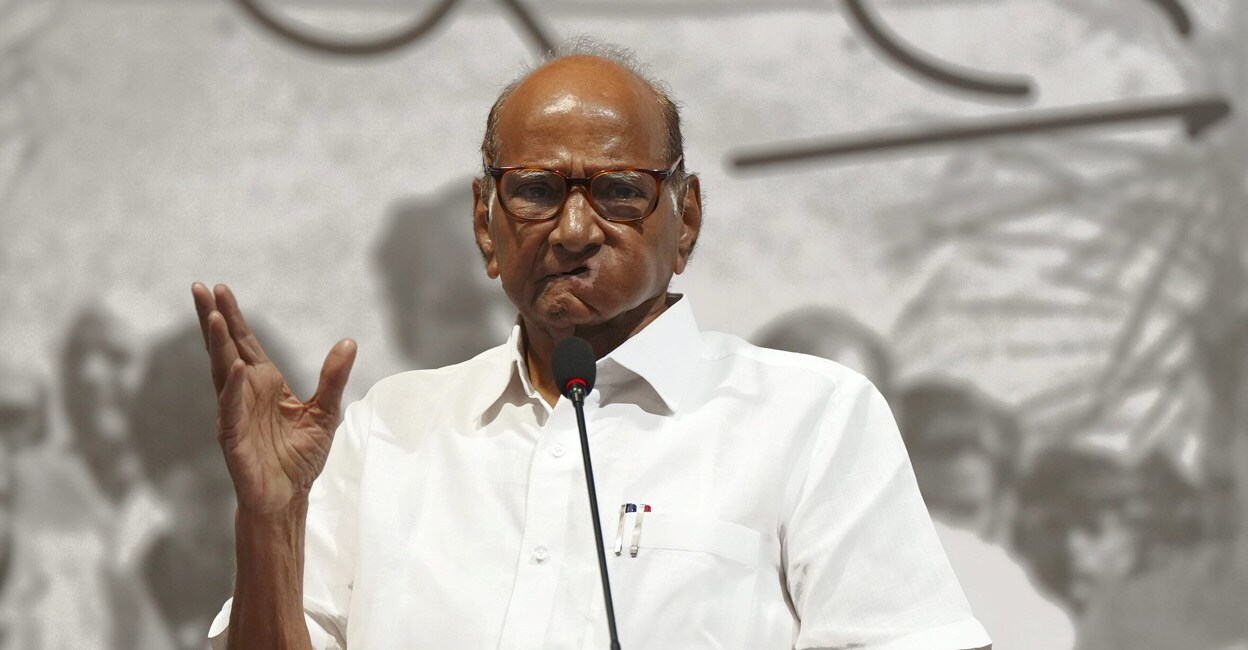 The 82-year-old leader on Tuesday said he is stepping down as chief of the NCP which he founded and helmed since 1999, but not retiring from public life. PTI Photo/Shashank Parade