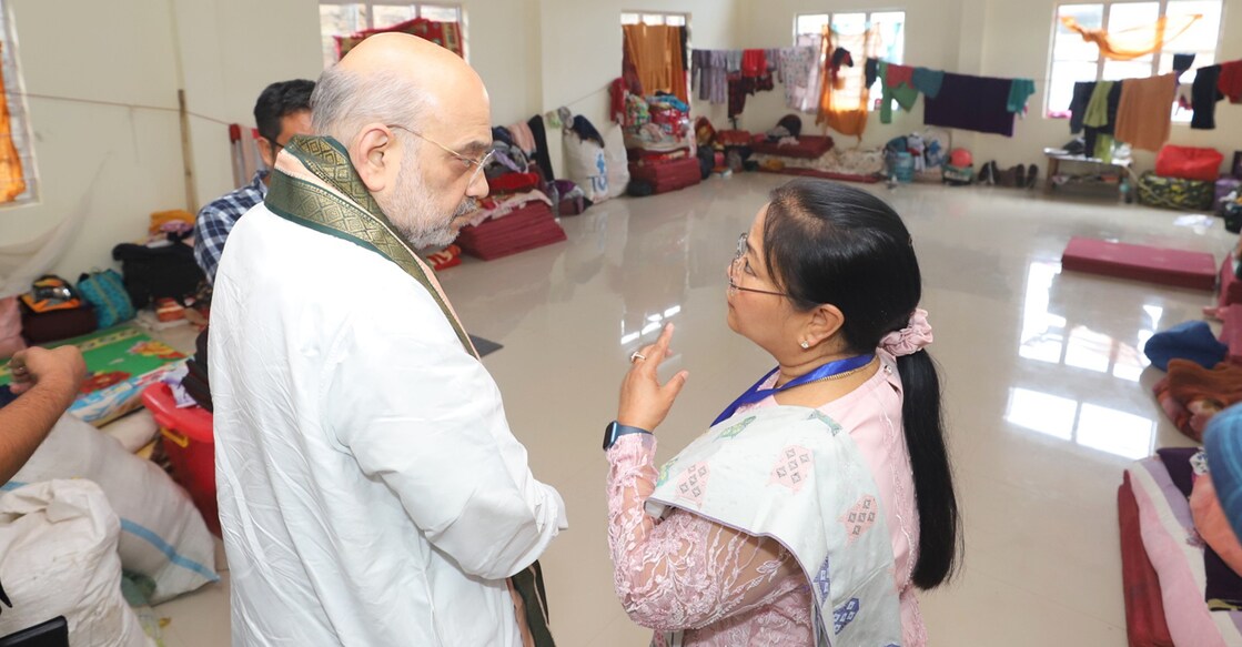 nemcha-kipgen-amit-shah-manipur Union Home Minister Amit Shah with Manipur minister Nemcha Kipgen during his visit to the state in May. Photo: Twitter/@AmitShah