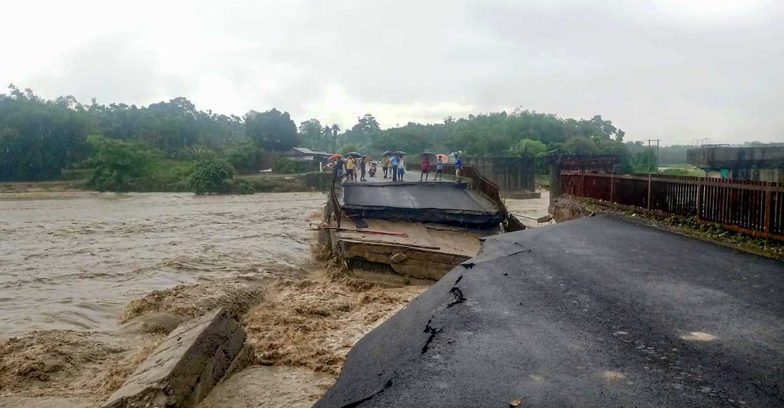 According to a flood report of the Assam State Disaster Management Authority (ASDMA), over 1,19,800 people are affected by the deluge. Photo: PTI