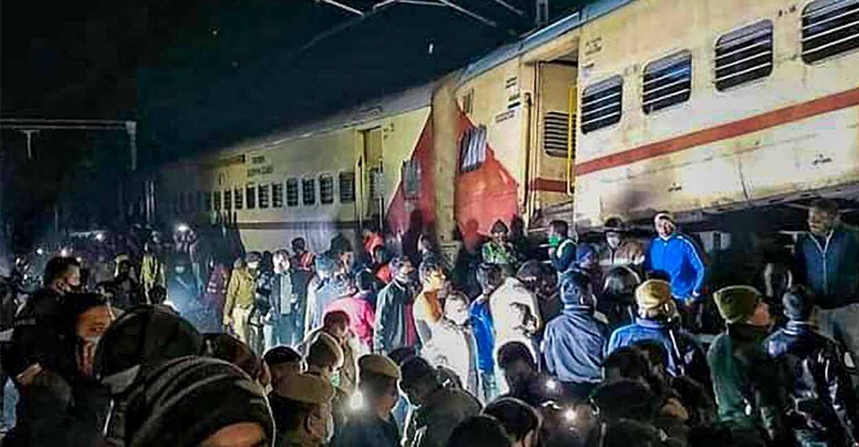 train-mishap-odisha-main Rescue operation being conducted after four coaches of the Coromandel Express derailed after a head-on collision with a goods train in Balasore district on Friday. Photo: PTI