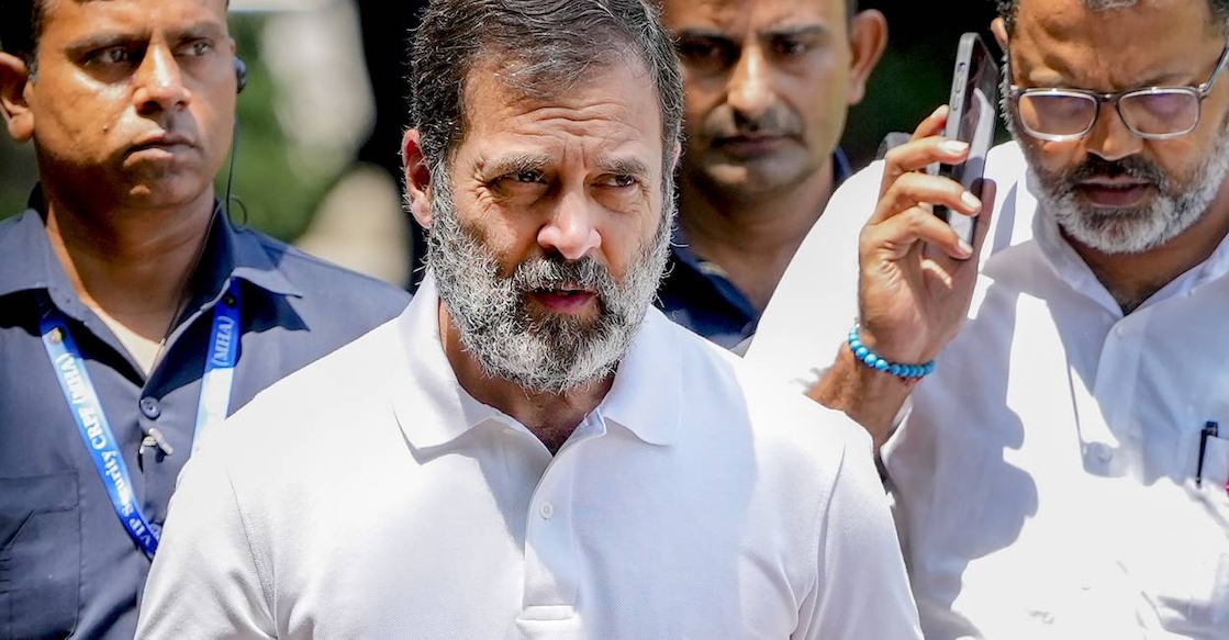 rahul gandhi Rahul Gandhi, who reached Moirang by a chopper from Imphal, met a number of affected people and listened to their plight. Photo: PTI